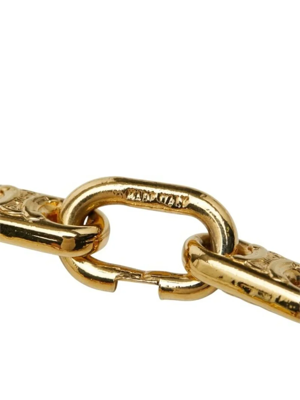 Celine Macadam Long Chain Necklace Gold Plated